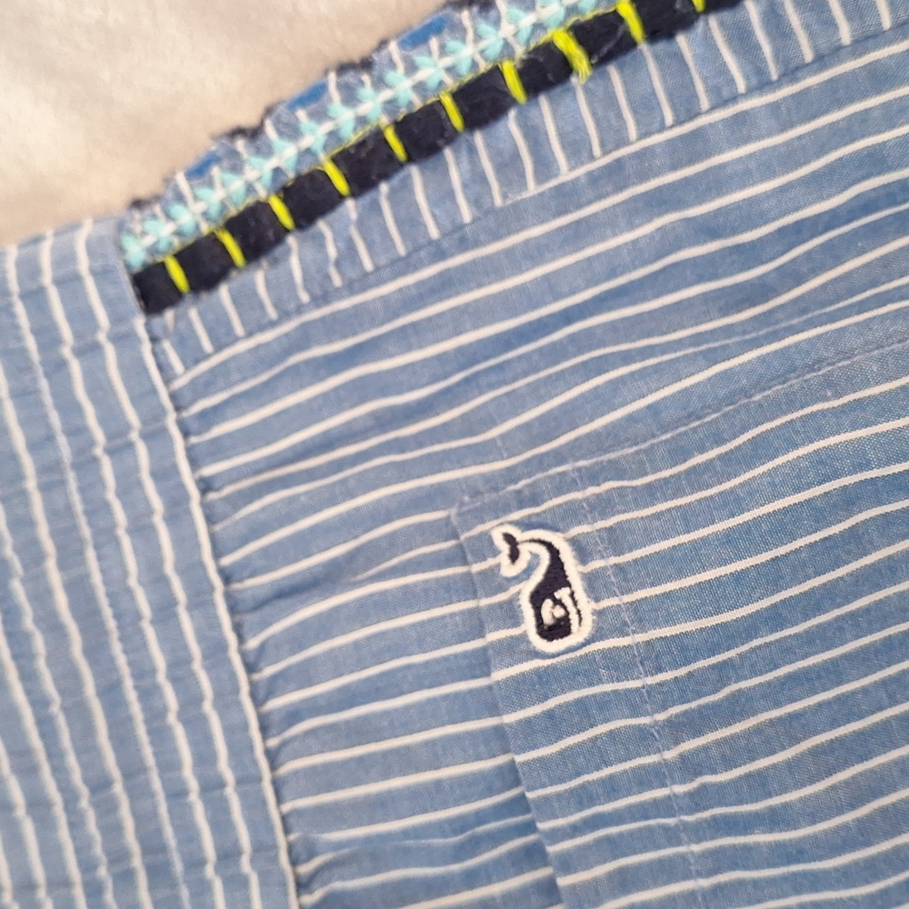Vineyard Vines blue striped embroidered shorts, small - Picture 4 of 10